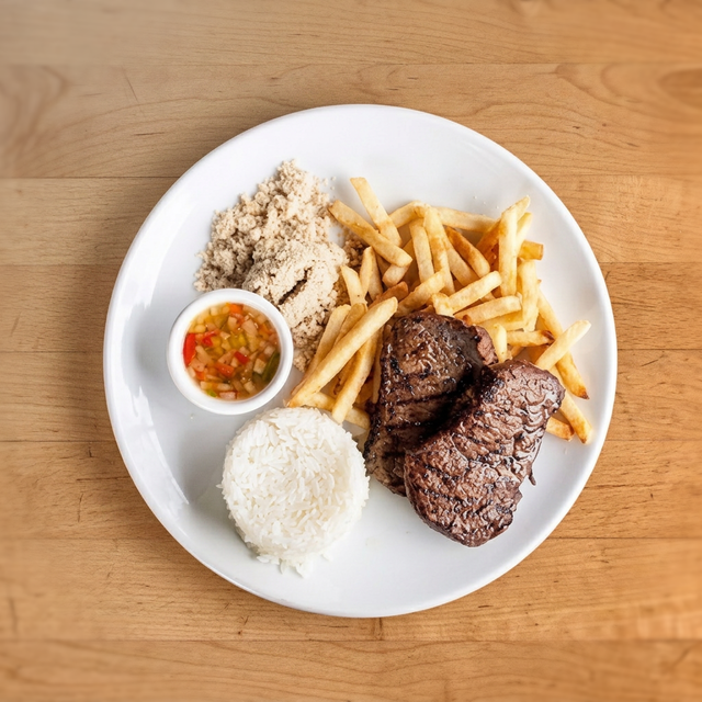 Picanha Grelhada com Mandioca